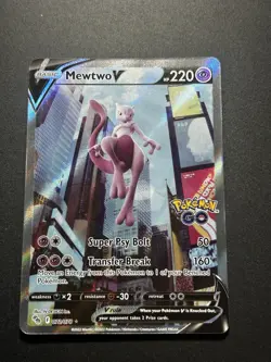 Mewtwo V Alt Full Art 072/078 2022 Pokemon Go NM - Image 1