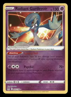 RADIANT GARDEVOIR 069/196 RADIANT RARE LOST ORIGIN POKEMON HOLO NM - Image 1