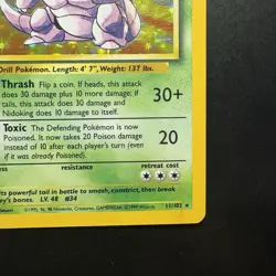 Pokemon Vintage Holo Nidoking Base Set 11/102 Wizards Of The Coast 1999 Tcg - Image 4