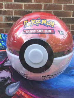 Pokemon TCG Poke Ball Tin Kit w/3 Booster Packs & 2 Sticker Metal Factory Sealed - Image 1