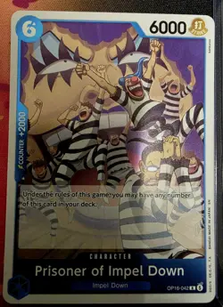 🔥 3 x Prisoner of Impel Down OP16-042 One Piece Card English NM/M 🔥 - Image 2