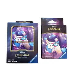 Disney Lorcana Card Sleeves & Deck Box Combo NEW Genie Art 65 Ct Ravensburger - Image 1