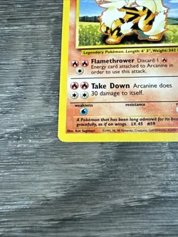 Pokemon TCG Arcanine Base Set, Unlimited Uncommon Card 23/102 LP - Image 2