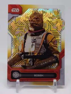 Bossk 2024 Topps Star Wars High Tek Gold /50 Diffractor Throne Room Card #16 - Image 1