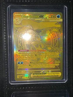 Pokemon TCG Mega Greninja Ex 122/086 Hyper Rare Gold Chaos Rising - Image 3