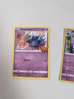 Misdreavus, Mismagius Holo Pokemon Card Evolution Line Trick or Trade 2022 NM - Image 2