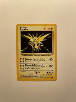 Pokemon TCG Zapdos Base Set 16/102 Holo Unlimited Holo Rare LP - Image 1