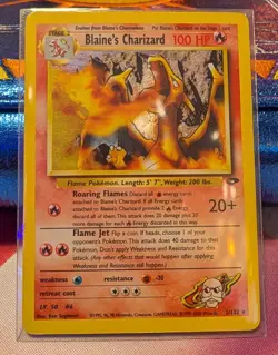 Pokemon TCG Blaine's Charizard Gym Challenge 2 Holo Unlimited Rare MP/HP - Image 1
