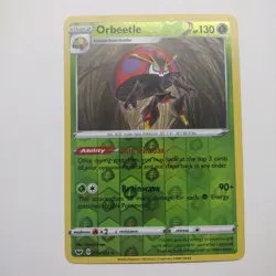Pokemon TCG Sword And Shield Orbeetle #19/202 Rare Reverse Holo - Image 1