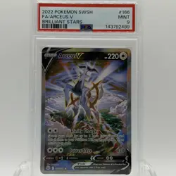 Pokemon TCG Brilliant Stars Arceus V #166/172 Full Art PSA 9 MINT - Image 1