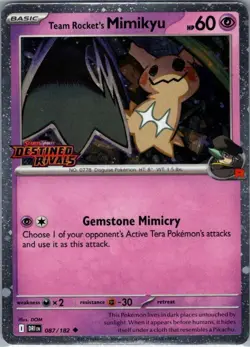 Team Rocket's Mimikyu (Prerelease) 087/182 - Pokemon Card - NM - Image 1