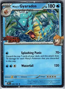 Misty's Gyarados (Prerelease) 049/182 - Pokemon Card - NM - Image 1