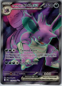 Team Rocket's Nidoking ex 216/182 SV10: Destined Rivals - Pokemon Card - NM - Image 1