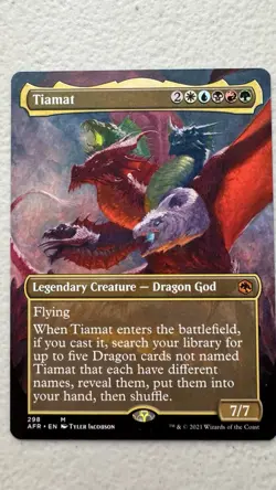 Tiamat Borderless Adventures in the Forgotten Realms MTG Card #298 NM Condition - Image 1