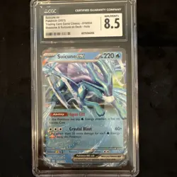 Pokemon 2023 Suicune ex 010/034 TCG Classic CLB Holo CGC 8.5 NM/MINT+ - Image 1