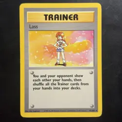 Pokemon Vintage Non-Holo Rare Lass 075/102 Base Set Wotc 1999 - Image 1