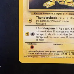 Pokemon Vintage Electabuzz 020/102 Base Set 1999 WotC Non-Holo Rare - Image 5