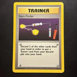 Pokemon Vintage Non-Holo Rare Item Finder 74/102 Base Set WotC 1999 - Image 1