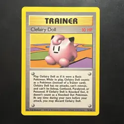 Vintage Pokemon TCG Clefairy Doll Trainer Base Set Rare - Image 1