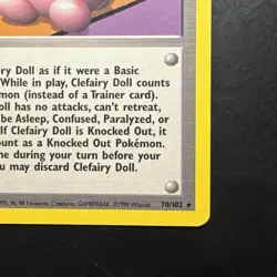 Vintage Pokemon TCG Clefairy Doll Trainer Base Set Rare - Image 4
