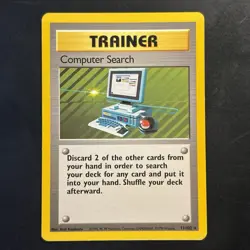 Vintage Pokemon TCG Computer Search 71/102 Base Set Unlimited Rare Wotc 1999 - Image 1