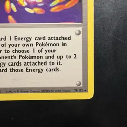 Pokemon Vintage Non-Holo Rare Super Energy Removal 79/102 Base Set WotC 1999 - Image 4