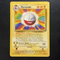 Pokemon Vintage Non-holo Rare Electrode Base Set 21/102 Wotc 1999 - Image 1
