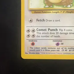 Pokemon Vintage Non-Holo Rare Kangaskhan Jungle 21/64 WotC 1999 - Image 5