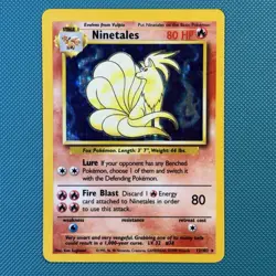 Pokemon Vintage Holo Ninetales Base Set 12/102 WotC 1999 - Image 1