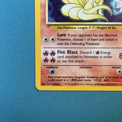 Pokemon Vintage Holo Ninetales Base Set 12/102 WotC 1999 - Image 5