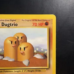 Dugtrio 019/102 Base Set unlimited vintage pokemon non-holo rare - Image 3