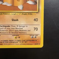 Dugtrio 019/102 Base Set unlimited vintage pokemon non-holo rare - Image 4