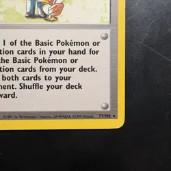 Pokemon Vintage Non-Holo Rare Pokemon Trader 77/102 Base set Trainer WotC 1999 - Image 4