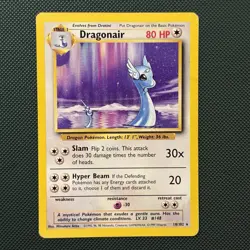 Vintage Pokemon Non-holo Rare Dragonair 18/102 Base Set WotC 1999 - Image 1