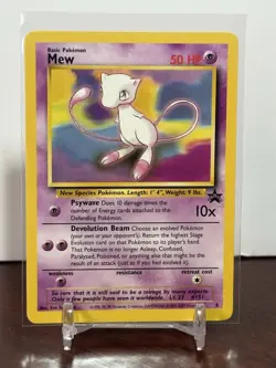 Mew Black Star Promo #8 Non-Holo Card WOTC Pokemon League Lp/nm Read Description - Image 1