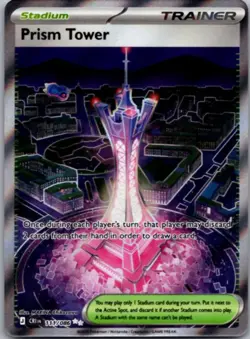Prism Tower 111/086 Ultra Rare Chaos Rising Pokemon Holo NM/M - Image 1