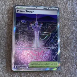 Pokemon TCG Prism Tower 111/086 CRI Chaos Rising Secret Rare Full Art Card NM - Image 1