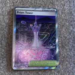 Pokemon TCG Prism Tower 111/086 CRI Chaos Rising Secret Rare Full Art Card NM - Image 2