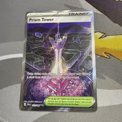 Pokemon TCG Prism Tower 111/086 CRI Chaos Rising Secret Rare Full Art Card NM - Image 1