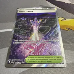 Pokemon TCG Prism Tower 111/086 CRI Chaos Rising Secret Rare Full Art Card NM - Image 2