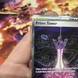 Prism Tower 111/086 Ultra Rare ME04: Chaos Rising Pokemon Holo Near Mint NM - Image 3