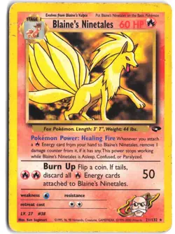 Blaine's Ninetales 21/132 Rare Gym Challenge Pokemon Unlimited - Image 1
