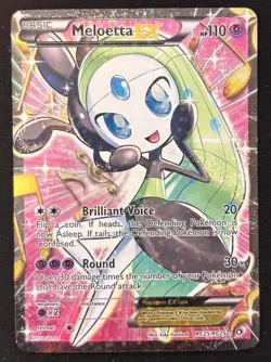 Meloetta EX (Full Art) RC25/RC25 Legendary Treasures: Radiant Collection Holo - Image 2