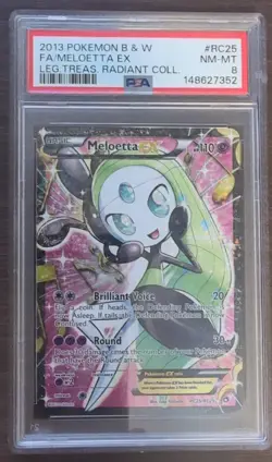 Meloetta EX (Full Art) RC25/RC25 Legendary Treasures: Radiant Collection Holo - Image 1