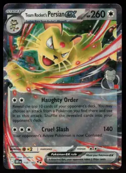 Team Rocket's Persian ex 150/182 Double Rare Destined Rivals Pokemon Holo NM - Image 1
