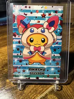 Pokemon Card Database Attacks 2 Pikachu Sylveon Red Ice Holo - Image 1