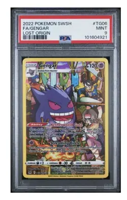 2022 POKEMON SWORD & SHIELD LOST ORIGIN #TG06 FULL ART/GENGAR PSA 9 - Image 2