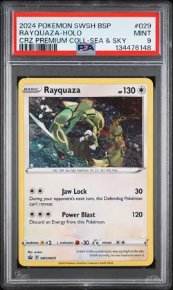 2024 POKEMON SWSH BLACK STAR PROMO #029 RAYQUAZA-HOLO PSA 9 - Image 1