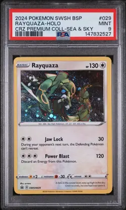 2024 POKEMON SWSH BLACK STAR PROMO #029 RAYQUAZA-HOLO PSA 9 - Image 1
