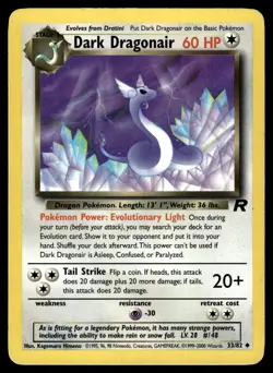 DARK DRAGONAIR - 33/82 Uncommon Team Rocket Pokemon Unlimited MP - Image 1